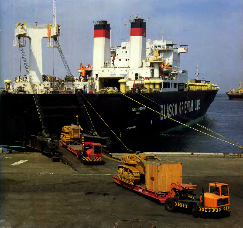 Cargo ship ro-ro type.
