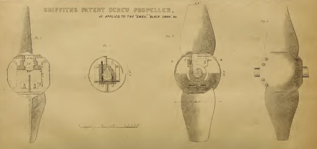 Griffiths patent screw propeller